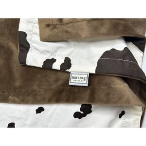 Sweet Jojo Baby Blanket Cow print Brown Cream Swaddle Minky Soft Western